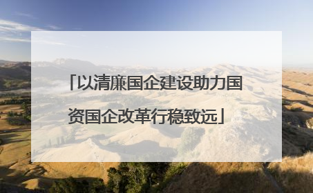 以清廉国企建设助力国资国企改革行稳致远