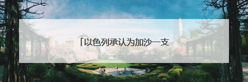 以色列承认为加沙一支反哈马斯武装提供支持