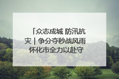 众志成城 防汛抗灾｜争分夺秒战风雨 怀化市全力以赴守护人民群众安全