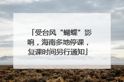 受台风“蝴蝶”影响，海南多地停课，复课时间另行通知
