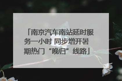 南京汽车南站延时服务一小时 同步增开暑期热门“晚归”线路