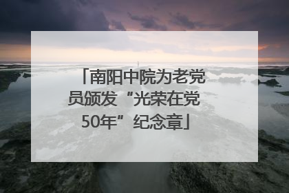 南阳中院为老党员颁发“光荣在党50年”纪念章