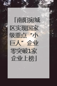 南阳宛城区实现国家级重点“小巨人”企业零突破1家企业上榜