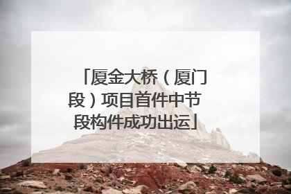 厦金大桥（厦门段）项目首件中节段构件成功出运