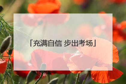充满自信 步出考场