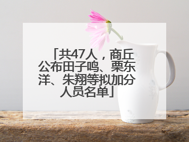 共47人，商丘公布田子鸣、栗东洋、朱翔等拟加分人员名单