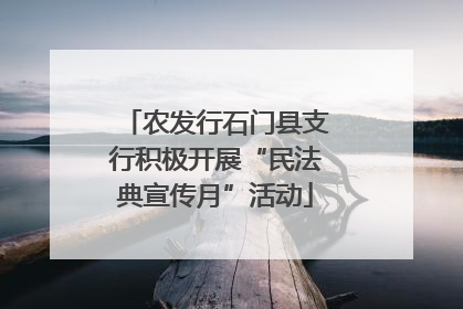 农发行石门县支行积极开展“民法典宣传月”活动