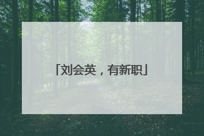 刘会英，有新职
