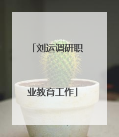刘运调研职业教育工作