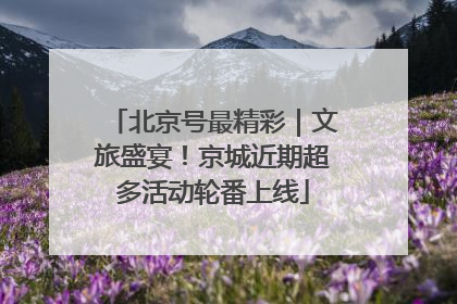 北京号最精彩｜文旅盛宴！京城近期超多活动轮番上线