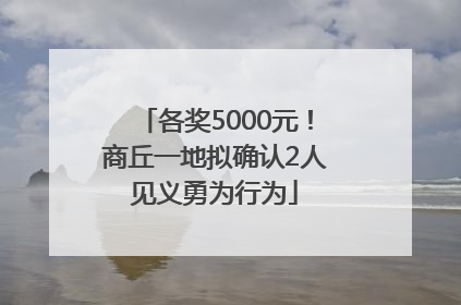 各奖5000元！商丘一地拟确认2人见义勇为行为
