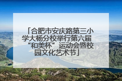 合肥市安庆路第三小学大杨分校举行第六届“和美杯”运动会暨校园文化艺术节