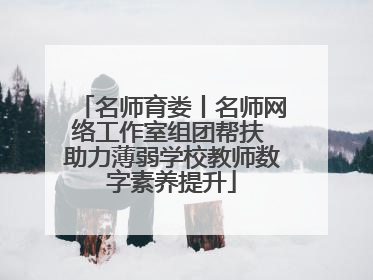 名师育娄丨名师网络工作室组团帮扶 助力薄弱学校教师数字素养提升