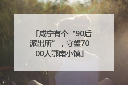 咸宁有个“90后派出所”，守望7000人鄂南小镇