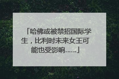 哈佛或被禁招国际学生，比利时未来女王可能也受影响……