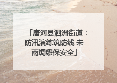 唐河县泗洲街道：防汛演练筑防线 未雨绸缪保安全