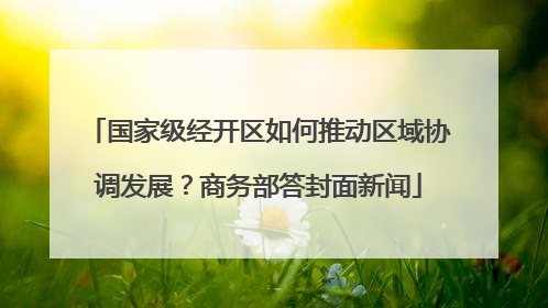国家级经开区如何推动区域协调发展？商务部答封面新闻