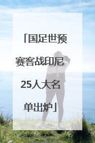 国足世预赛客战印尼25人大名单出炉
