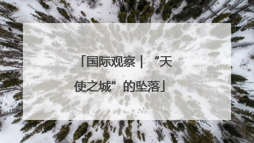 国际观察｜“天使之城”的坠落