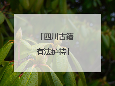 四川古籍有法护持
