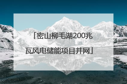 密山柳毛湖200兆瓦风电储能项目并网