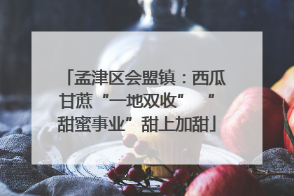 孟津区会盟镇：西瓜甘蔗“一地双收” “甜蜜事业”甜上加甜