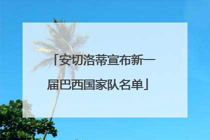 安切洛蒂宣布新一届巴西国家队名单