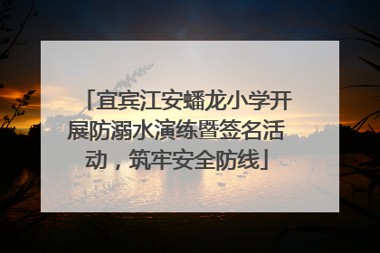 宜宾江安蟠龙小学开展防溺水演练暨签名活动，筑牢安全防线
