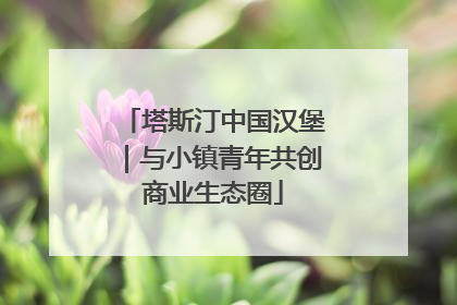 塔斯汀中国汉堡｜与小镇青年共创商业生态圈