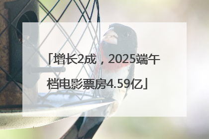 增长2成，2025端午档电影票房4.59亿