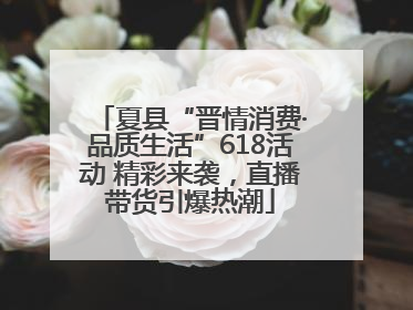 夏县“晋情消费·品质生活”618活动 精彩来袭，直播带货引爆热潮