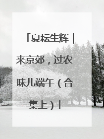 夏耘生辉｜来京郊，过农味儿端午（合集上）