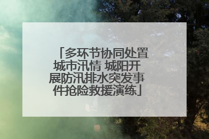 多环节协同处置城市汛情 城阳开展防汛排水突发事件抢险救援演练