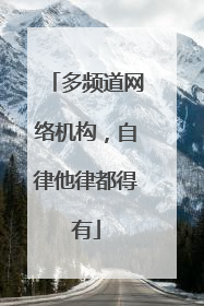 多频道网络机构，自律他律都得有