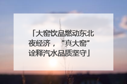 大窑饮品燃动东北夜经济，“真大窑”诠释汽水品质坚守