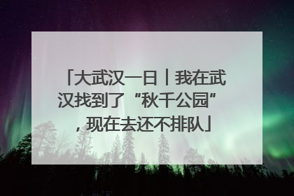 大武汉一日︱我在武汉找到了“秋千公园”，现在去还不排队