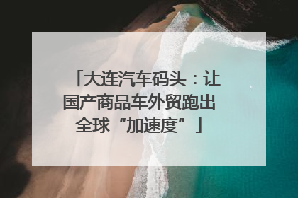 大连汽车码头：让国产商品车外贸跑出全球“加速度”