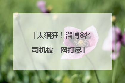 太猖狂！淄博8名司机被一网打尽