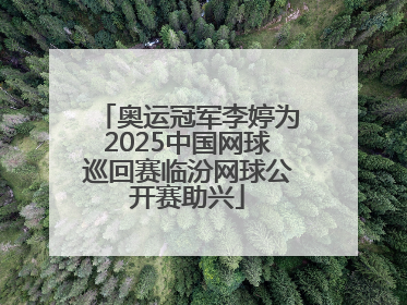 奥运冠军李婷为2025中国网球巡回赛临汾网球公开赛助兴