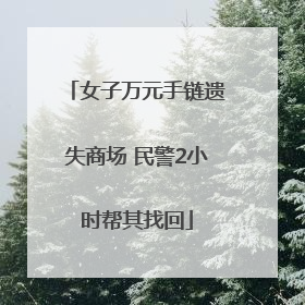 女子万元手链遗失商场 民警2小时帮其找回