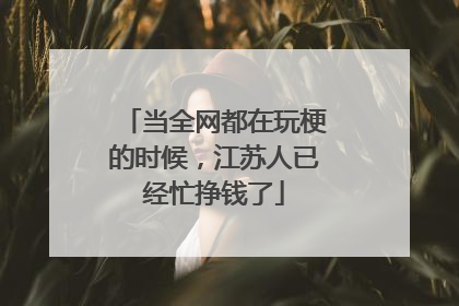 当全网都在玩梗的时候，江苏人已经忙挣钱了