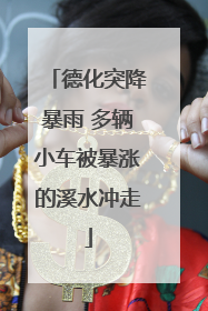 德化突降暴雨 多辆小车被暴涨的溪水冲走