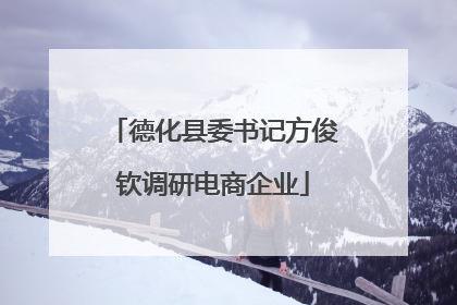 德化县委书记方俊钦调研电商企业