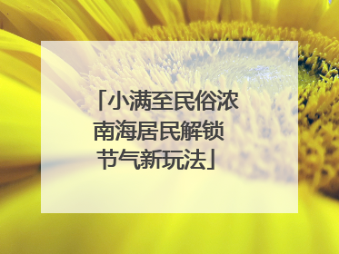 小满至民俗浓 南海居民解锁节气新玩法
