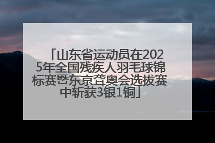 山东省运动员在2025年全国残疾人羽毛球锦标赛暨东京聋奥会选拔赛中斩获3银1铜
