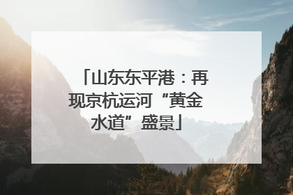 山东东平港：再现京杭运河“黄金水道”盛景