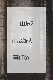 山东2市最新人事任免