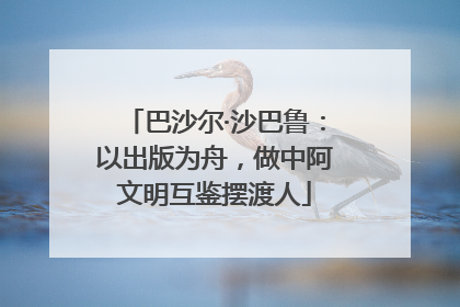 巴沙尔·沙巴鲁：以出版为舟，做中阿文明互鉴摆渡人