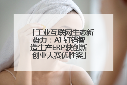 工业互联网生态新势力：AI 钉铛智造生产ERP获创新创业大赛优胜奖