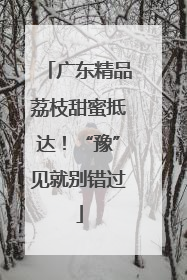 广东精品荔枝甜蜜抵达！“豫”见就别错过